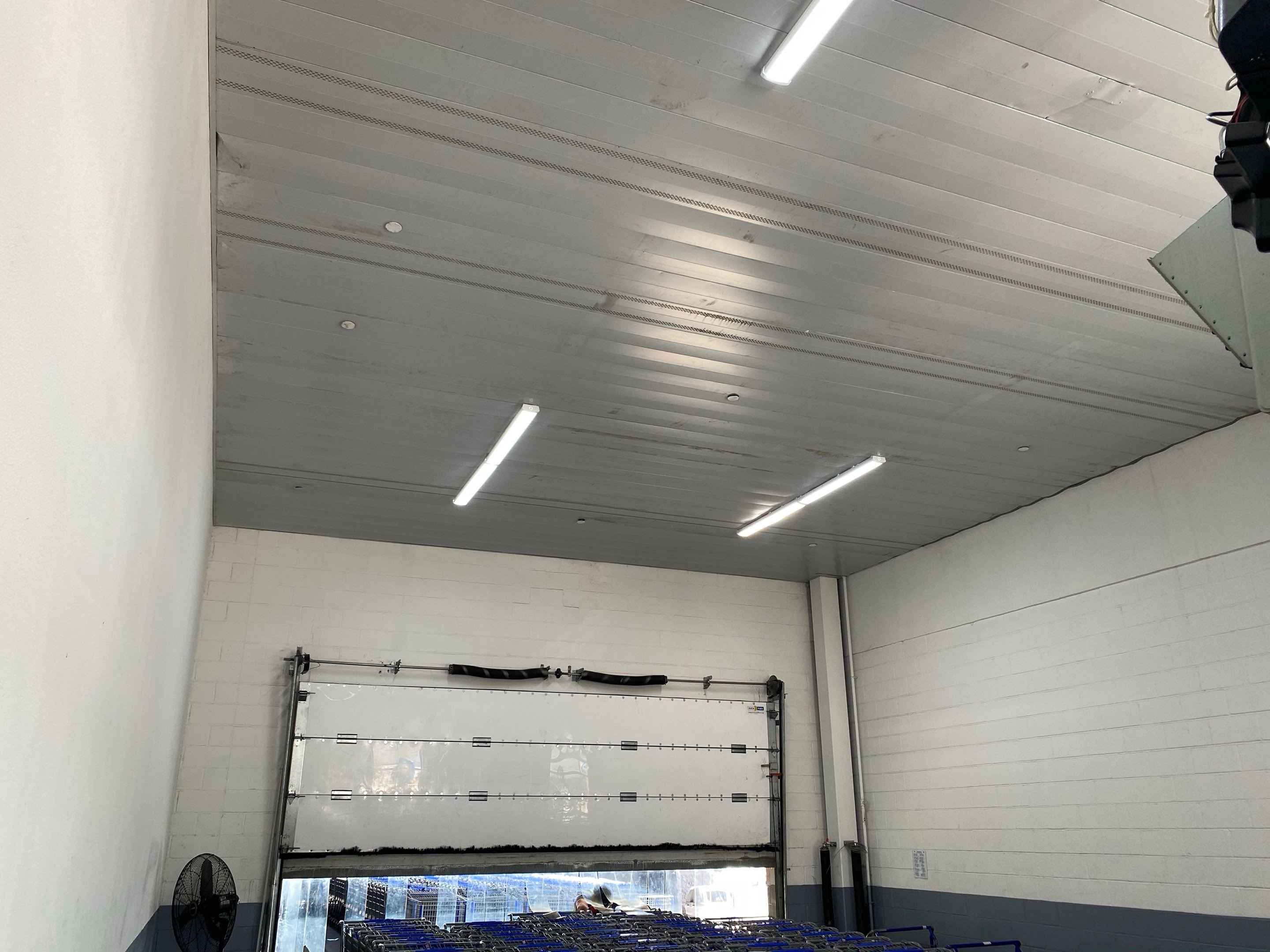 Completed commercial lighting installation