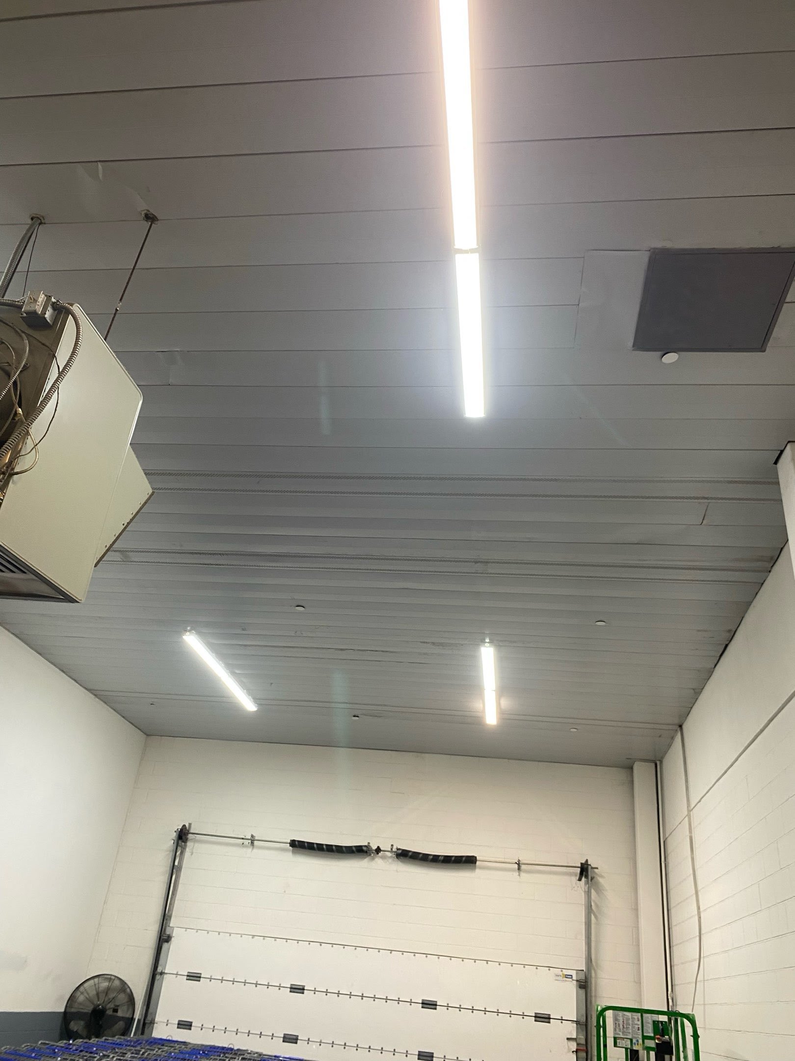 Completed commercial linear light fixtures